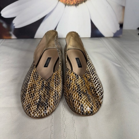 Lafayette 148 New York Shoes - Lafayette 148 New York Snakeskin Ballet Flats | Handmade In Italy Size 38 1/2